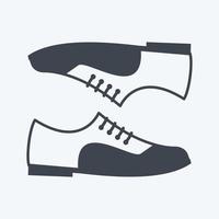 Icon Pair of Shoes. suitable for men accessories symbol. glyph style. simple design editable. design template vector. simple symbol illustration vector
