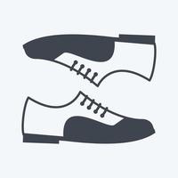 Icon Pair of Shoes. suitable for men accessories symbol. glyph style. simple design editable. design template vector. simple symbol illustration vector