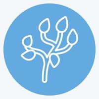 árbol de iconos adecuado para el símbolo del jardín. estilo de ojos azules. diseño simple editable. vector de plantilla de diseño. ilustración de símbolo simple