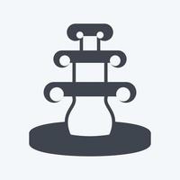 Icon Fountain. suitable for Home symbol. glyph style. simple design editable. design template vector. simple symbol illustration vector