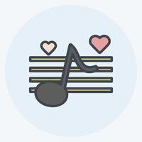 icono de la música de la boda. adecuado para el símbolo de la boda. estilo compañero de color. diseño simple editable. vector de plantilla de diseño. ilustración de símbolo simple