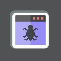 Sticker Bug in Application. suitable for Programming symbol. simple design editable. design template vector. simple symbol illustration vector