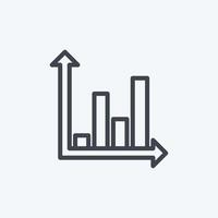 Icon Statistical Analysis. suitable for data analytics symbol. line style. simple design editable. design template vector. simple symbol illustration vector
