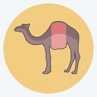 Icon Camel. suitable for animal symbol. flat style. simple design editable. design template vector. simple symbol illustration vector