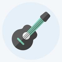 icono de guitarra. adecuado para el símbolo del salvaje oeste. estilo plano diseño simple editable. vector de plantilla de diseño. ilustración de símbolo simple