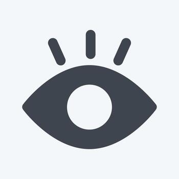 Icon Vision. suitable for digital web symbol. glyph style. simple design editable. design template vector. simple symbol illustration vector