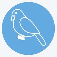pájaro icono. adecuado para el símbolo animal. estilo de ojos azules. diseño simple editable. vector de plantilla de diseño. ilustración de símbolo simple