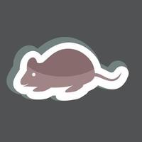 Sticker Mouse. suitable for animal symbol. simple design editable. design template vector. simple symbol illustration vector