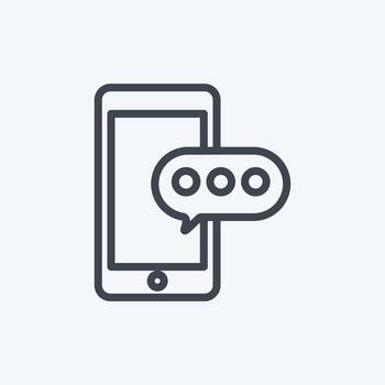 Icon Typing. suitable for Education symbol. line style. simple design editable. design template vector. simple symbol illustration vector