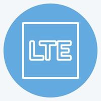 Icon LTE. suitable for Mobile Apps symbol. blue eyes style. simple design editable. design template vector. simple symbol illustration vector