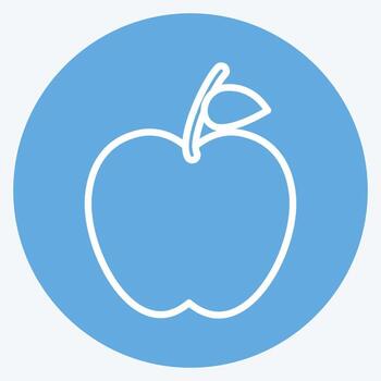Icon Apples. suitable for garden symbol. blue eyes style. simple design editable. design template vector. simple symbol illustration vector