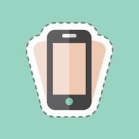 Sticker line cut Smartphone Shake. suitable for web interface symbol. simple design editable. design template vector. simple symbol illustration vector