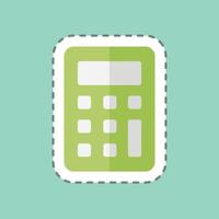 Sticker line cut Calculator. suitable for Mobile Apps symbol. simple design editable. design template vector. simple symbol illustration vector