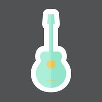 Sticker Guitar. suitable for Toy symbol. simple design editable. design template vector. simple symbol illustration vector