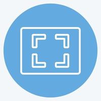 Icon Aspect Ratio. suitable for Infographics symbol. blue eyes style. simple design editable. design template vector. simple symbol illustration vector