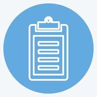 Icon Invoice. suitable for Education symbol. blue eyes style. simple design editable. design template vector. simple symbol illustration vector
