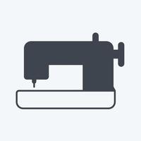máquina de coser icono. adecuado para el símbolo del hogar. estilo de glifo. diseño simple editable. vector de plantilla de diseño. ilustración de símbolo simple