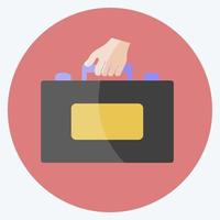 Icon Holding Briefcase. suitable for Hand Actions symbol. flat style. simple design editable. design template vector. simple symbol illustration vector