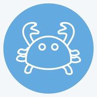 Icon Crab. suitable for Sea symbol. blue eyes style. simple design editable. design template vector. simple symbol illustration vector