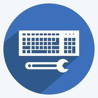 Icon Code Engineering. suitable for data analytics symbol. long shadow style. simple design editable. design template vector. simple symbol illustration vector