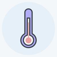 control de temperatura del icono. adecuado para el símbolo de primavera. estilo compañero de color. diseño simple editable. vector de plantilla de diseño. ilustración de símbolo simple