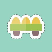 Sticker line cut Eggs. suitable for Garden symbol. simple design editable. design template vector. simple symbol illustration vector