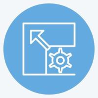 Icon Scalable System. suitable for data analytics symbol. blue eyes style. simple design editable. design template vector. simple symbol illustration vector