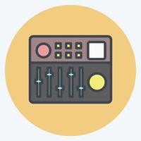 controlador de iconos adecuado para el símbolo de la música. estilo compañero de color. diseño simple editable. vector de plantilla de diseño. ilustración de símbolo simple