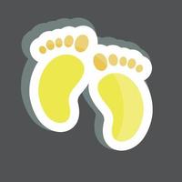 Pegatina pies de bebé. adecuado para el símbolo del bebé. diseño simple editable. vector de plantilla de diseño. ilustración de símbolo simple