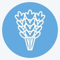 Icon Wheat. suitable for Garden symbol. blue eyes style. simple design editable. design template vector. simple symbol illustration vector