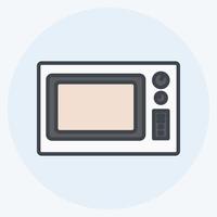 Icon Microwave Oven. suitable for Home symbol. color mate style. simple design editable. design template vector. simple symbol illustration vector