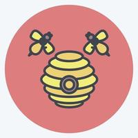 Icon Hive. suitable for Garden symbol. color mate style. simple design editable. design template vector. simple symbol illustration vector