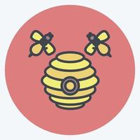 Icon Hive. suitable for Garden symbol. color mate style. simple design editable. design template vector. simple symbol illustration vector