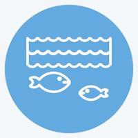 Icon Life Under Water. suitable for Community symbol. blue eyes style. simple design editable. design template vector. simple symbol illustration vector