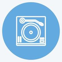 Icon Turntable. suitable for Home symbol. blue eyes style. simple design editable. design template vector. simple symbol illustration vector