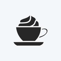 icono de café vienés. adecuado para el símbolo de bebida. estilo de glifo. diseño simple editable. vector de plantilla de diseño. ilustración de símbolo simple