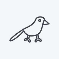 pájaro icono. adecuado para el símbolo de primavera. estilo de línea diseño simple editable. vector de plantilla de diseño. ilustración de símbolo simple