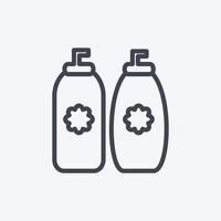 Icon Perfume Bottles. suitable for Spa symbol. line style. simple design editable. design template vector. simple symbol illustration vector