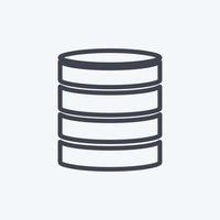 Icon Unstructured Data. suitable for data analytics symbol. line style. simple design editable. design template vector. simple symbol illustration vector