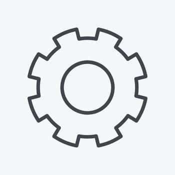 Icon Settings. suitable for Mobile Apps symbol. line style. simple design editable. design template vector. simple symbol illustration vector