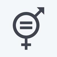 Icon Gender Equality. suitable for Community symbol. glyph style. simple design editable. design template vector. simple symbol illustration vector