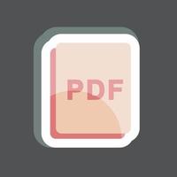 imagen de la etiqueta como pdf. adecuado para el símbolo de edición de fotos. diseño simple editable. vector de plantilla de diseño. ilustración de símbolo simple