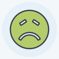 Icon Emoticon Sick. suitable for Emoticon symbol. color mate style. simple design editable. design template vector. simple symbol illustration vector