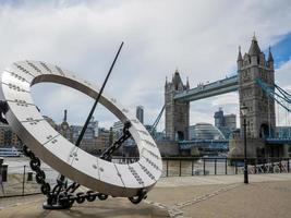 London, UK, 2016. Sun Dial near Tower Bridge photo