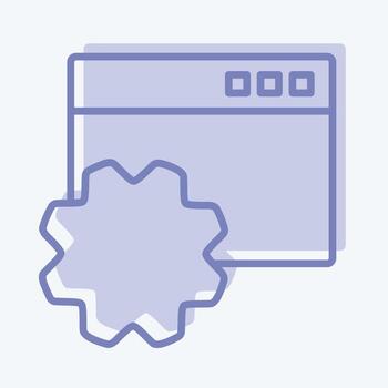 Configuraciones del navegador de iconos. adecuado para el símbolo de programación. estilo de dos tonos. diseño simple editable. vector de plantilla de diseño. ilustración de símbolo simple