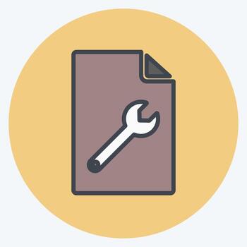 Icon Content Management. suitable for IT Services symbol. color mate style. simple design editable. design template vector. simple symbol illustration vector