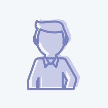 Icon Man. suitable for party symbol. two tone style. simple design editable. design template vector. simple symbol illustration vector