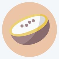 icono de coco. adecuado para el símbolo de frutas y verduras. estilo plano diseño simple editable. vector de plantilla de diseño. ilustración de símbolo simple