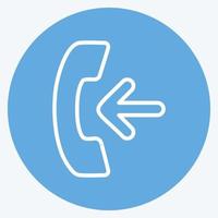 Icon Incoming Call. suitable for Education symbol. blue eyes style. simple design editable. design template vector. simple symbol illustration vector