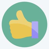 Icon Thumbs Up. suitable for Education symbol. flat style. simple design editable. design template vector. simple symbol illustration